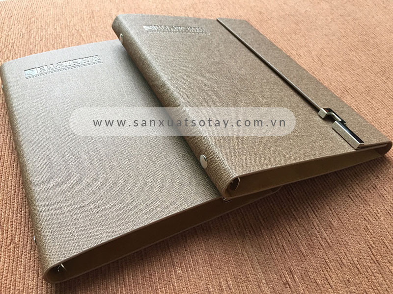 Sổ Tay Bìa Da Lăn Sơn Cạnh Ellsworth 13